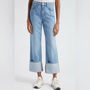 Veronica Beard High Waist Cuffed Jeans